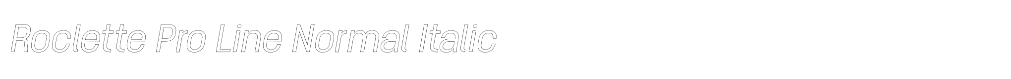 Roclette Pro Line Normal Italic image